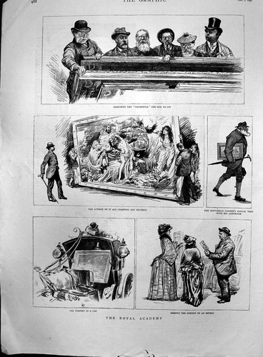 Old print royal academy - print,